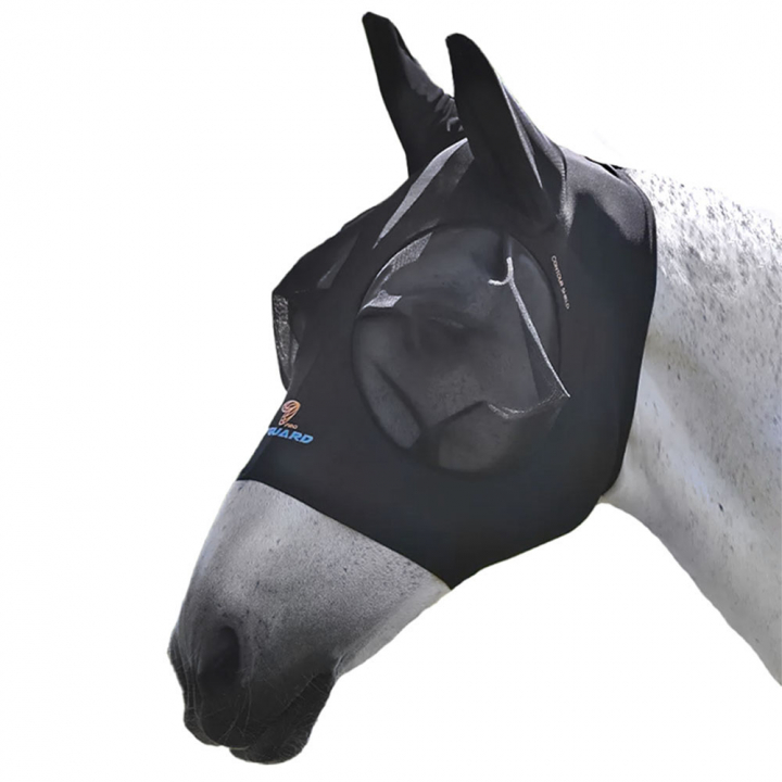 Fluemaske Stretch med ører Svartø i gruppen Fluebeskyttelse / Fluemasker hos Equinest (SH6680Sv_r)