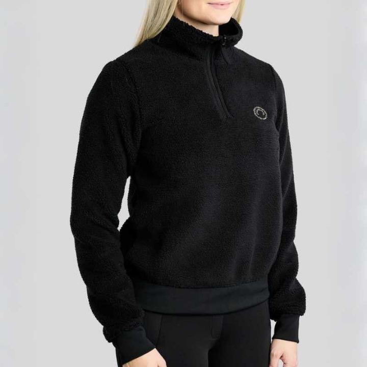 Teddyfleece MoEbba Q-Zip Svart i gruppen Rideklær / Gensere & Hoodies hos Equinest (SL26524LBA_r)