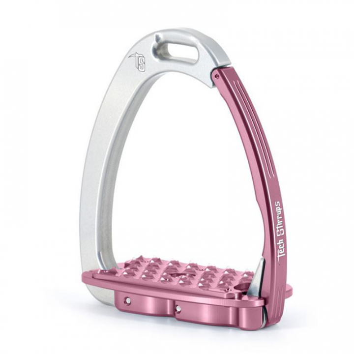 Stigbøyler Venice Sloped EVO Silver/Rosa i gruppen Hesteutstyr / Stigbøyler hos Equinest (TSVESIRS)