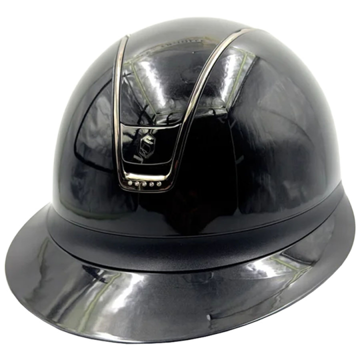 Ridehjelm Miss Shield 2.0 Glossy Black Chrome Swarovski Crystals Svart i gruppen Rideutstyr / Ridehjelmer / Solskjerm hos Equinest (V243090BLACKBLBA_r)