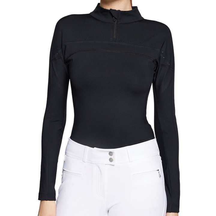 Funksjonstrøye Amber 1/2 Zip Svart i gruppen Rideklær / Gensere & Hoodies hos Equinest (WAMBRFW25BLKBA_r)