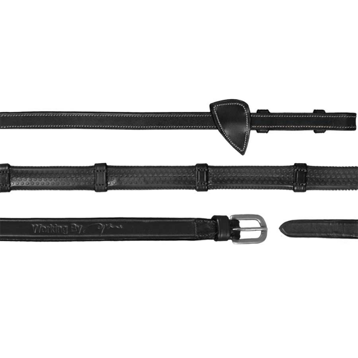 Gummitøyler med stoppere 13mm WC Svart i gruppen Hesteutstyr / Tøyler / Gummitøyler hos Equinest (WO05CSv_r)