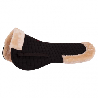 Sadelpad Synthetic Sheepskin Svart/Natur