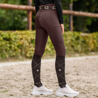 Ridetights Barn/Junior Ella Glam Full Grip Brun