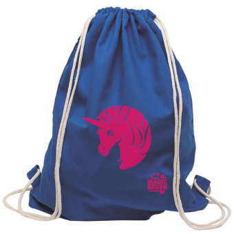 Drawstring Bag Unicorn Blå
