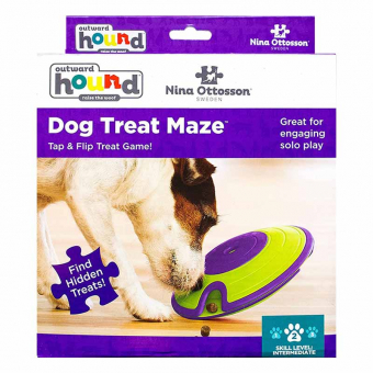 Aktiveringsleketøy Dog Treat Maze Nivå 2 Lilla/Grønn