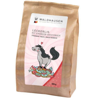 Hestegodteri Cookie Hearts Strawberry 500g
