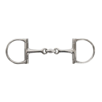 Tredelt D-Ringbitt Stainless Steel