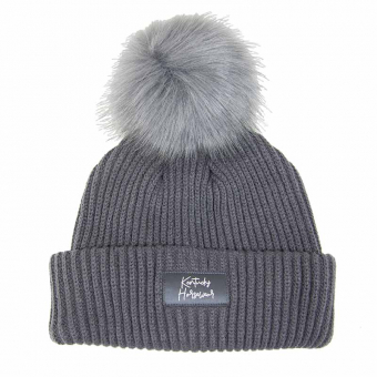 Mössa Beanie Pompom Grå