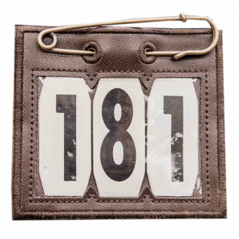 Nummerlapp PVC Safety Pin Brun