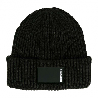 Lue Beanie Rubber Logo Mørkegrønn