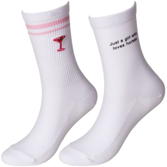 Sokker Loves Horses 2-pack Hvit