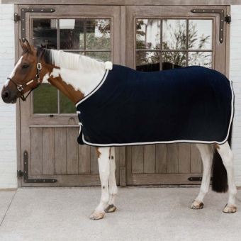 Fleecedekken Plaited Rope Marinblå