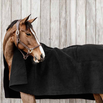 Fleeceteppe Heavy Square Square Svart