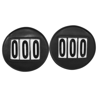 Nummerlapp HS Vegan Leather 2-pakning Svart