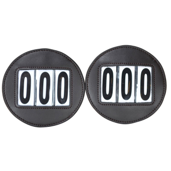 Nummerlapp HS Vegan Leather 2-pakning Brun