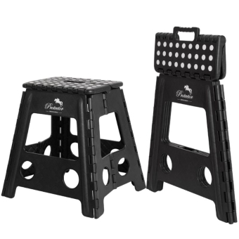 Sammenleggbar Stallkrakk Anti-Slip Svart