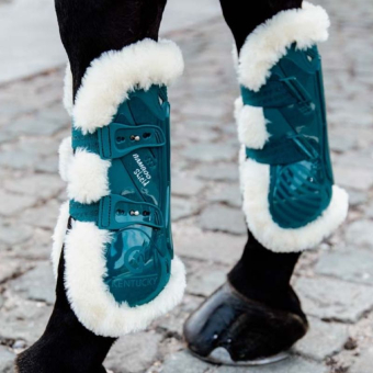 Senebeskyttere Vegan Sheepskin Bamboo Elastic Smaragdgrønn