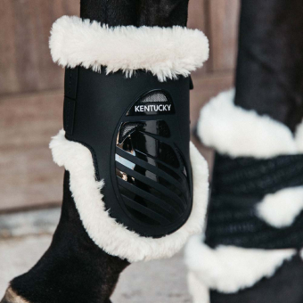 Stryksokker Elastic Vegan Sheepskin Svart