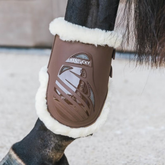 Stryksokker Elastic Vegan Sheepskin Brun