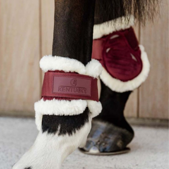 Stryksokker Young Vegan Sheepskin Velvet Vinrød