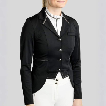 Kort frakk MoKylie Softshell Gun Metal Crystals Svart