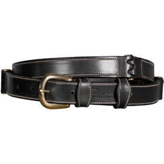 Belte Flat Leather Svart