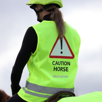 Refleksvest Caution Horse Gul