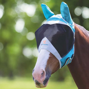 Fluemaske Fine Mesh med ører Teal/Grå