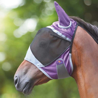 Fluemaske Deluxe med Ører Lilla