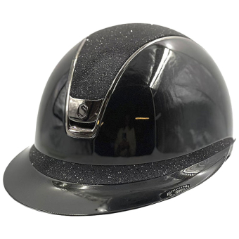 Ridehjelm Miss Shield 2.0 Glossy Crystal Fabric Svart