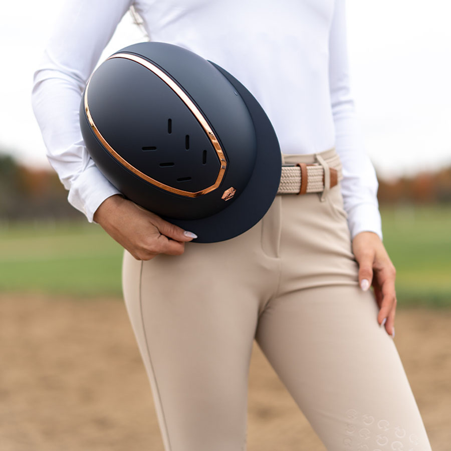 Ridehjelm Kylo Matte Wide Peak Marineblå/Roségull