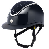 Ridehjelm MIPS Kylo Gloss Wide Peak Crystal Marineblå/Sølv Ridehjelm MIPS Kylo Gloss Wide Peak Crystal Marineblå/Sølv