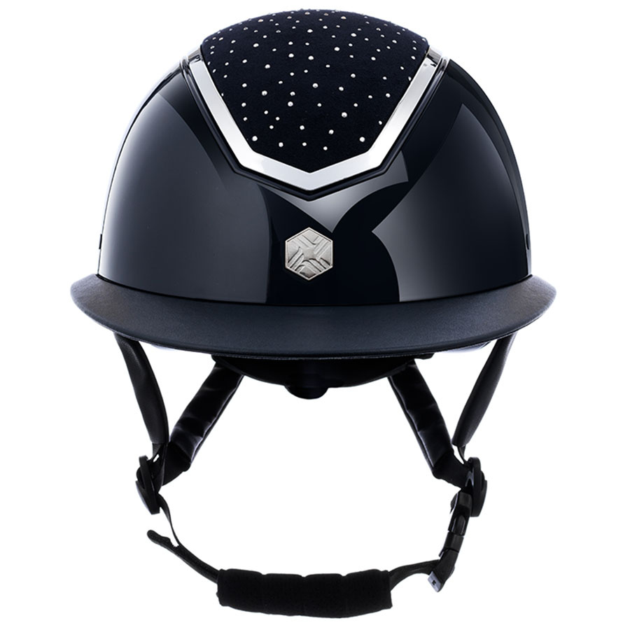 Ridehjelm MIPS Kylo Gloss Wide Peak Crystal Marineblå/Sølv