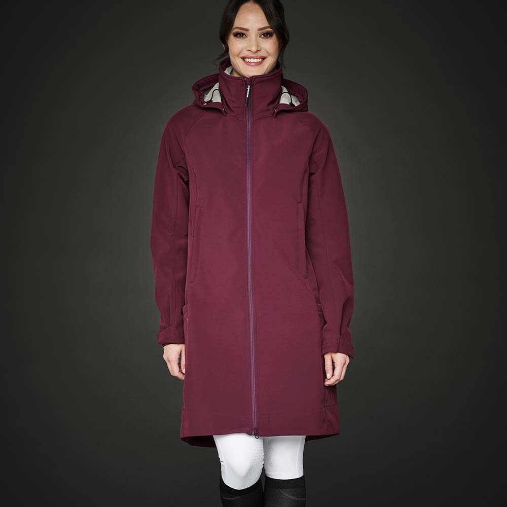 Ridekåpe Stella Softshell Parka Burgundy