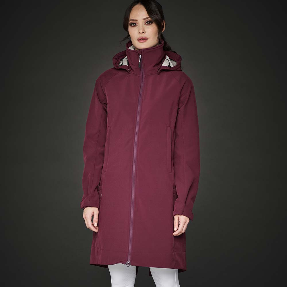 Ridekåpe Stella Softshell Parka Burgundy