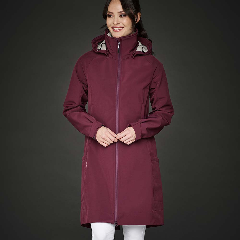 Ridekåpe Stella Softshell Parka Burgundy