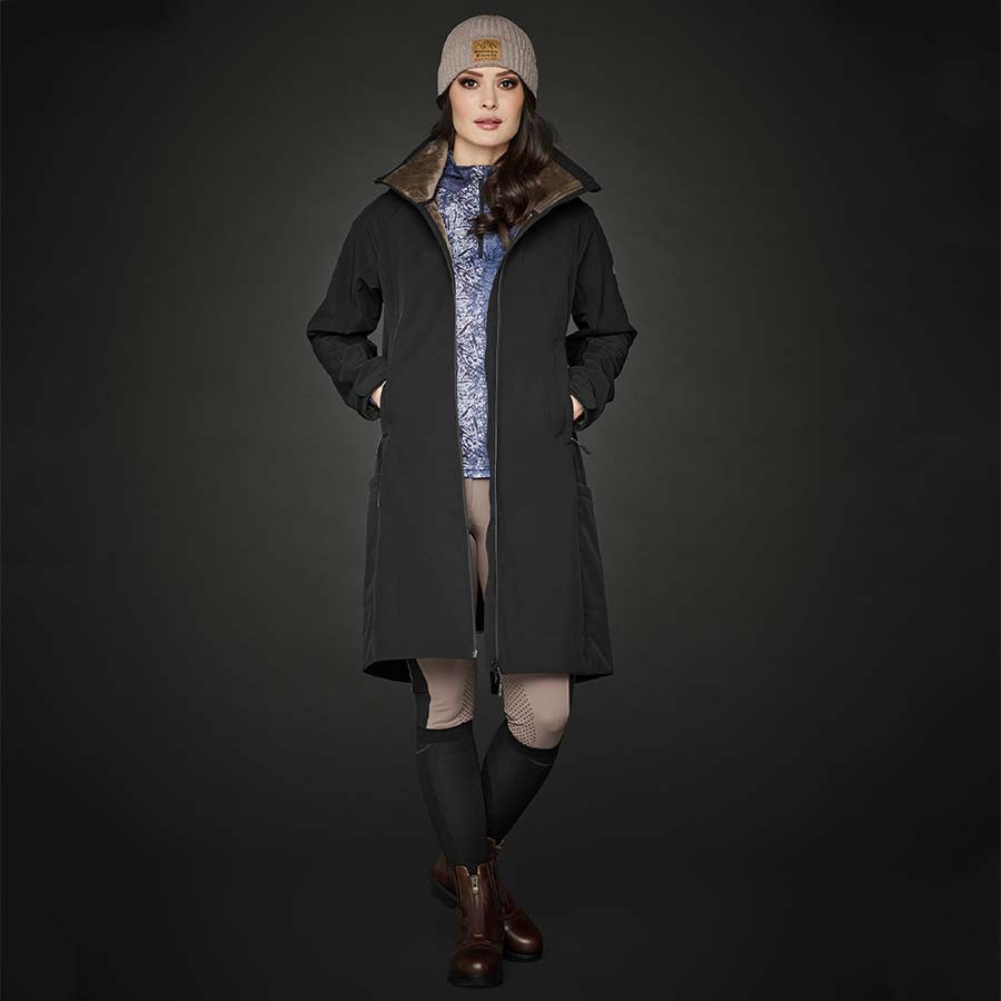 Ridekåpe Stella Softshell Parka Svart