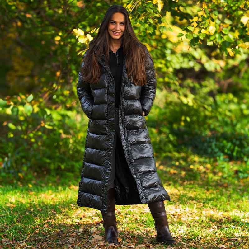 Lang Ridekåpe Irma Svart