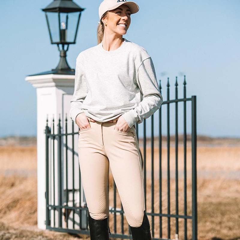 Ridebukse Diana Knee Grip Beige