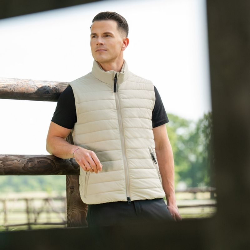 Vest Quilted Core Men Beige