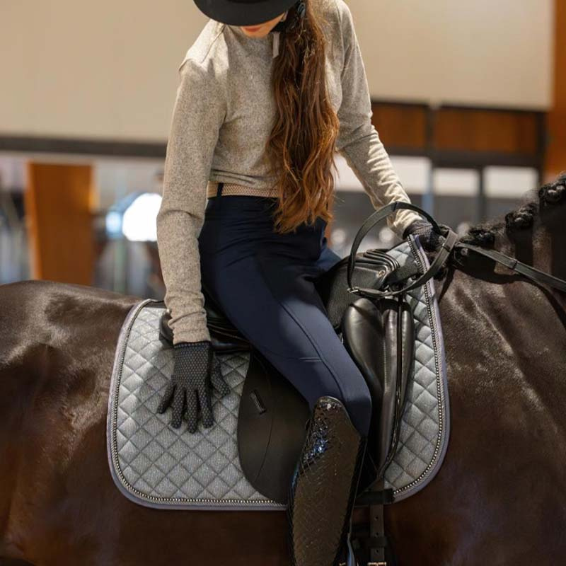 Ridehansker Saline Reflective Svart