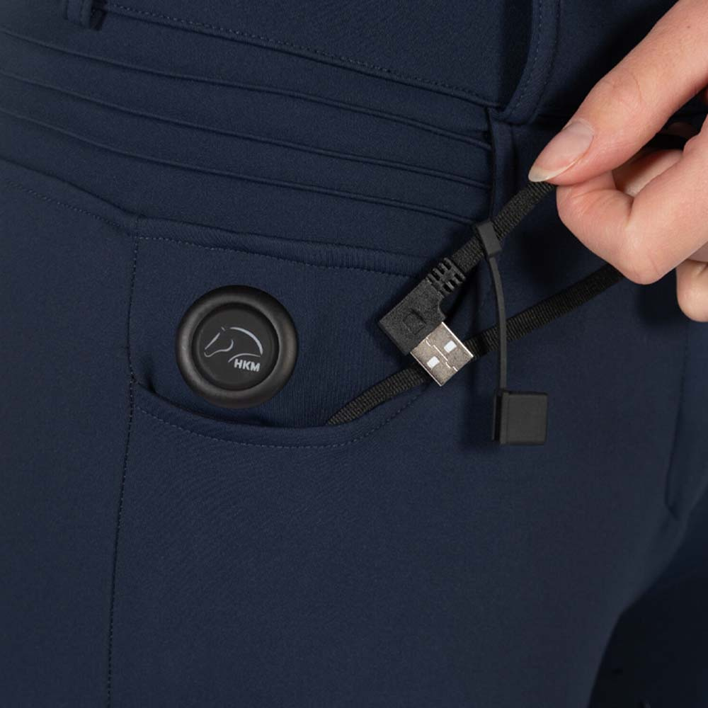 Varmeridebukse Comfort Full Grip Marineblå