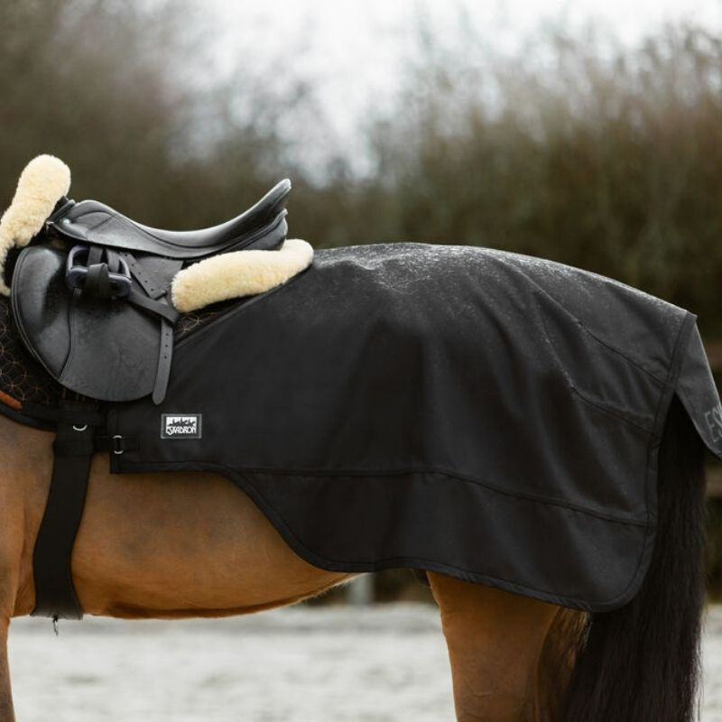 Ride- og longeringdekken Exercise Sheet Svart