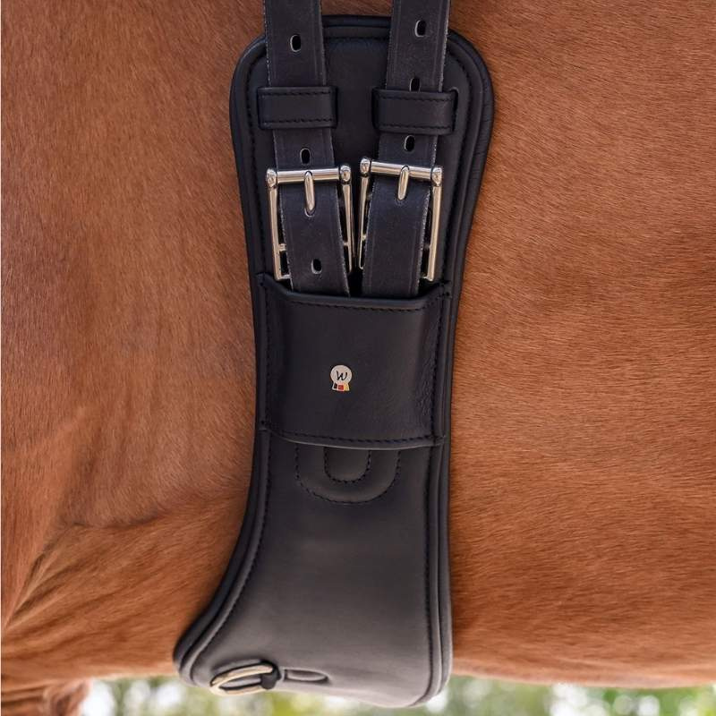 Dressurgjord Contour Half Moon Leather Svart