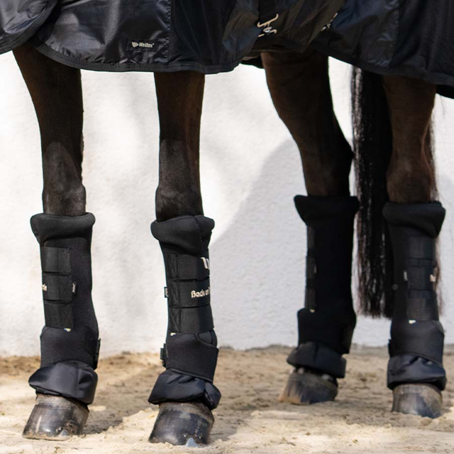 Stallbandasjer Royal Quick Wraps Deluxe Svart/Svart