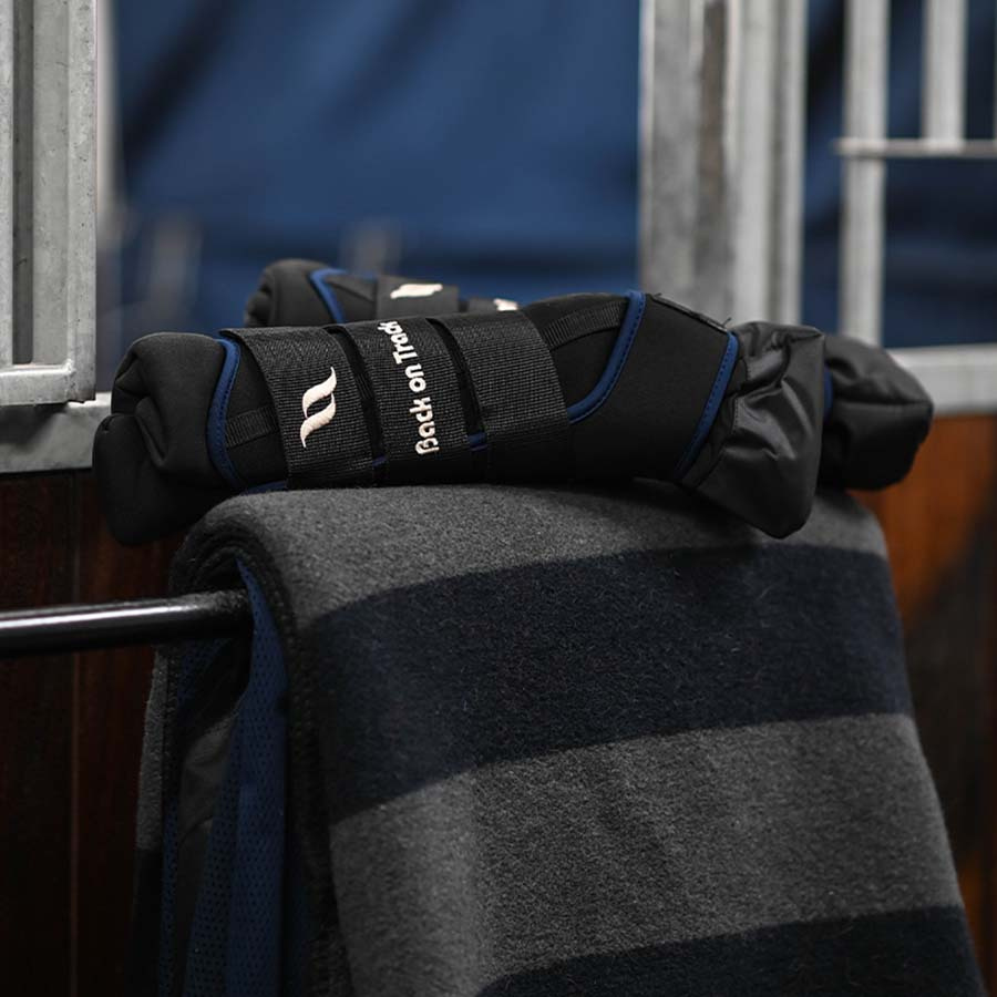 Stallbandasjer Royal Quick Wraps Deluxe Svart/Marineblå