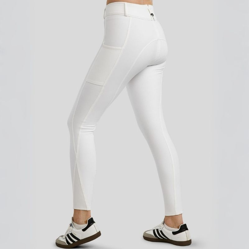 Ridebukse Megan Full Grip Hvit