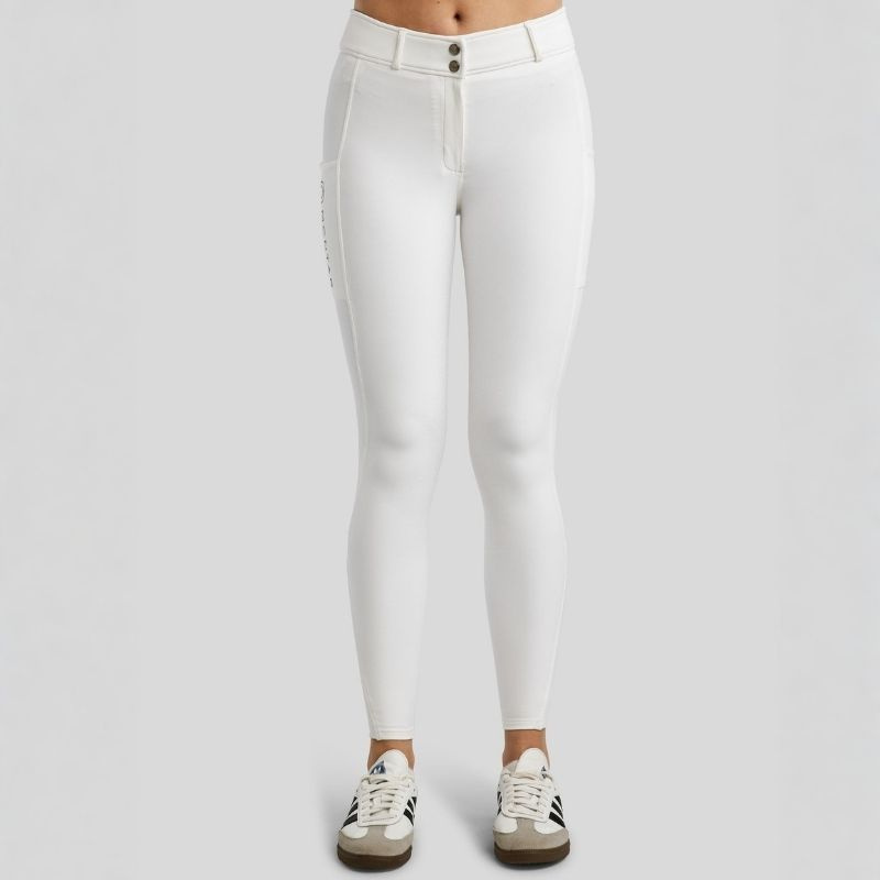 Ridebukse Megan Full Grip Hvit