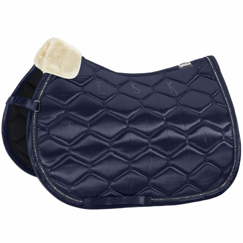 Sjabrak Satin Crystal Marineblå
